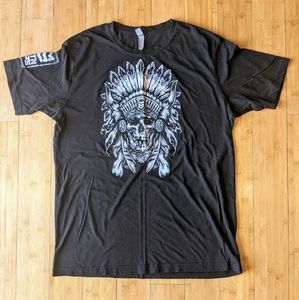 Mtn Ops Indian Chief Skull T-Short Men's XL Black